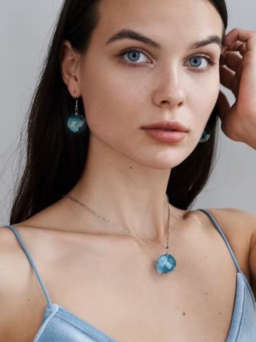 Cloud Orb Celestial Jewelry Necklace Earrings Studs Moon Pendant Fantasy Gift